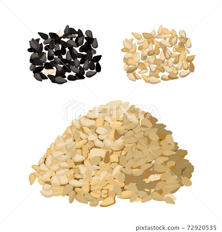 Sesame seeds with thick-painted illustrations 72920535