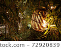 Rattan lamp in the garden 72920839