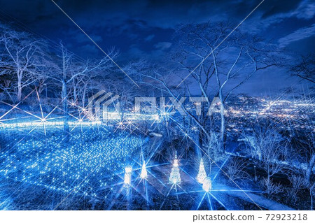 Illuminations of Funaoka Castle Ruins Park Shibata Fantasy Illumination 2020 72923218