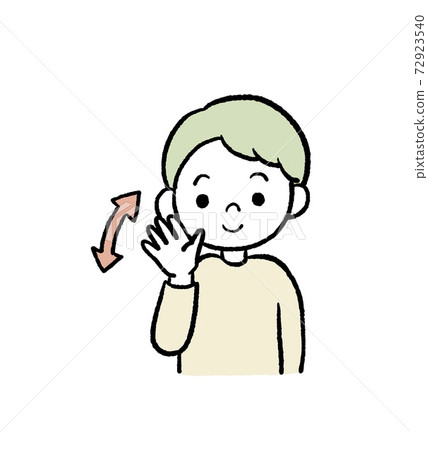 Goodbye sign language illustration 72923540