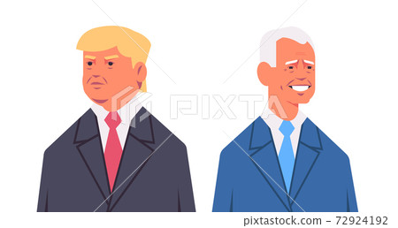 unhappy american republican and happy newly elected democratic president united states presidential election 72924192