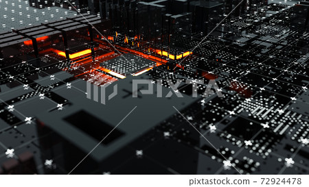 Abstract Central Computer Processors Concept. 3D illustration Abstract Central Computer Processors Concept. 3D illustration 72924478