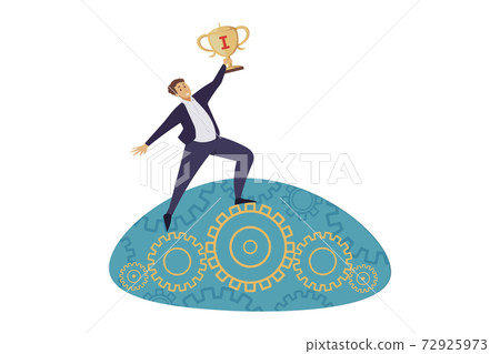 Leadership, win, success, development concept - Stock Illustration ...