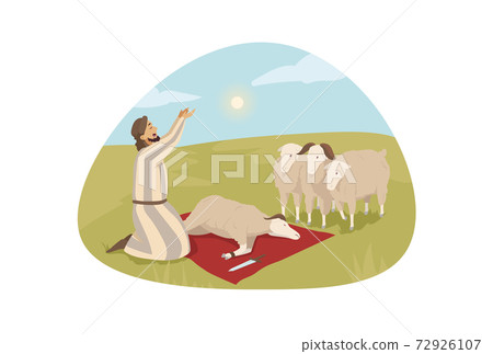 Bible, religion, character, sacrificial offering concept Bible, religion, character, sacrificial offering concept 72926107