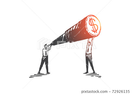 Business vision, cooperation, teamwork concept sketch. Hand drawn isolated vector 72926135