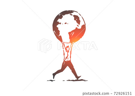 Business globalization concept sketch. Hand drawn isolated vector 72926151