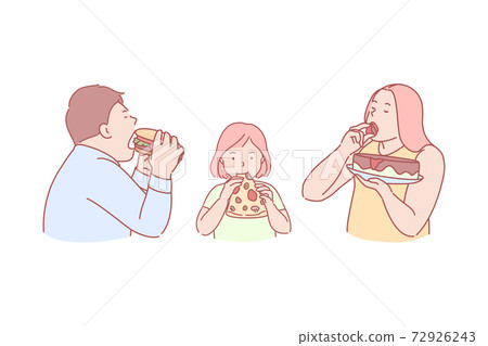 Fast food, taste, obesity, calories, concept. 72926243