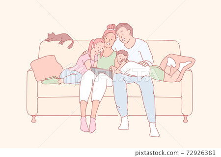 Modern leisure, family relationship, relatives bonding concept 72926381