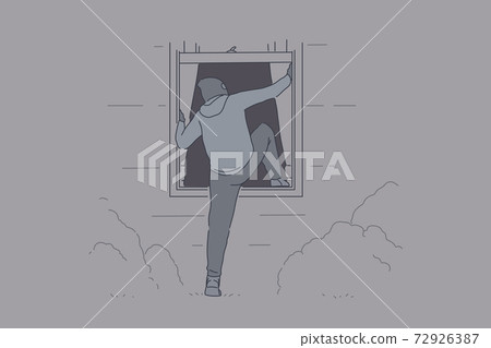 Offense, crime, theft, intruder, robbery concept. Offense, crime, theft, intruder, robbery concept. 72926387