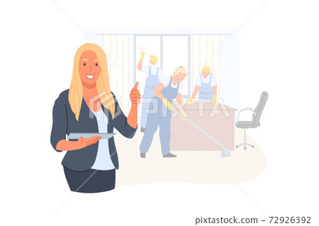 Business, management, cleaning company, advertising concept. 72926392