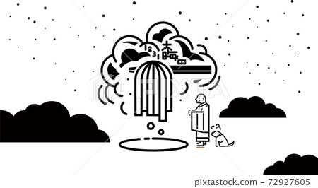 New Year's Eve illustration monochrome 72927605