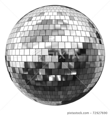 3D illustration of a mirror ball 3D illustration of a mirror ball 72927690