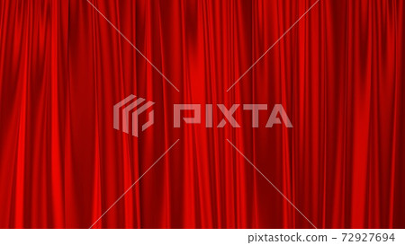 紅色帷幕的階段的3D例證 72927694