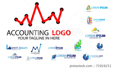 set logo vector collection. accounting vector logo design isolated white. set logo vector collection. accounting vector logo design isolated white. 72928251