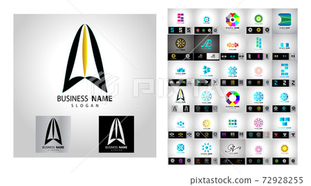 set logo vector collection. business vector logo design isolated white. set logo vector collection. business vector logo design isolated white. 72928255