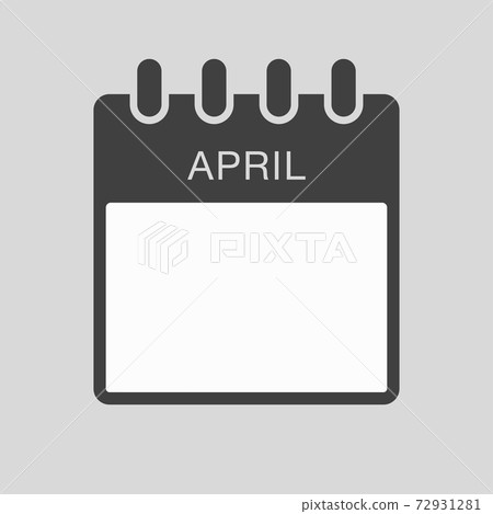 Icon page calendar, month April, to-do list Icon page calendar, month April, to-do list 72931281