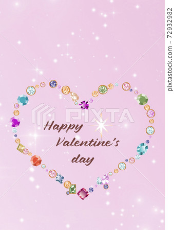 Heart made of jewelry Valentine's Day material Jewelery Pingback with copy space Transparent illustration 72932982