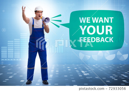Concept of receiving feedback from customers Concept of receiving feedback from customers 72933056