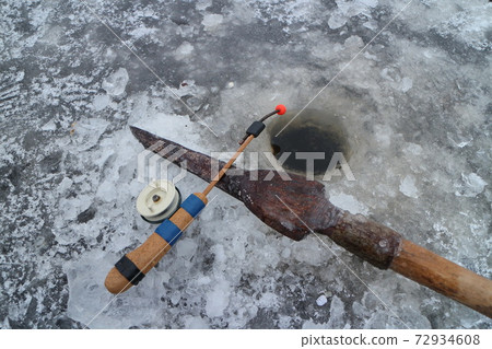 rod and gaff for winter fishing rod and gaff for winter fishing 72934608