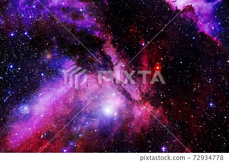 Cluster of stars. Nebula. Elements of this image furnished by NASA 72934778