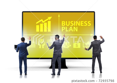 Business plan concept with businessman 72935798