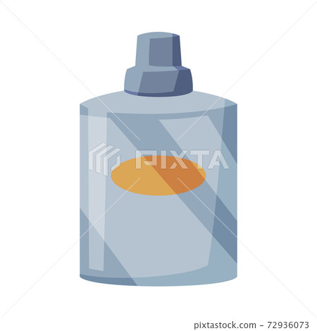 Steel Touristic Flask, Hunter Tackles Equipment Flat Vector Illustration 72936073