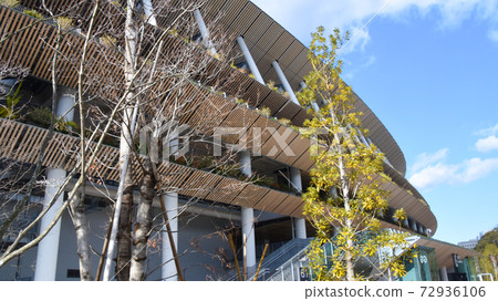 Tokyo Olympics / National Stadium and blue sky Tokyo Olympics / National Stadium and blue sky 72936106