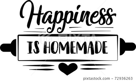 Happiness Is homemade quote. Family quote vector 72936263