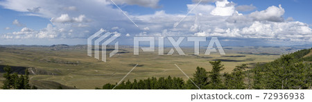 Panorama Steppe Mongolia Summer 72936938