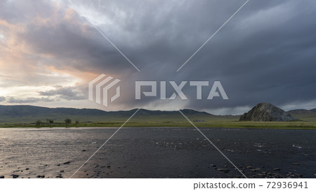 River near Dzagasata Dugan Mongolia River near Dzagasata Dugan Mongolia 72936941