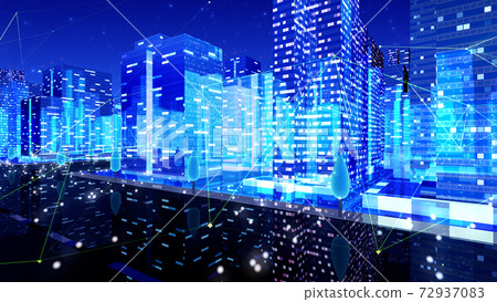 Digital Communication Network Technology City / Town Data Building Building Office Business Background 72937083