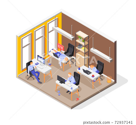 Burn-out Syndrome Isometric Concept Burn-out Syndrome Isometric Concept 72937141
