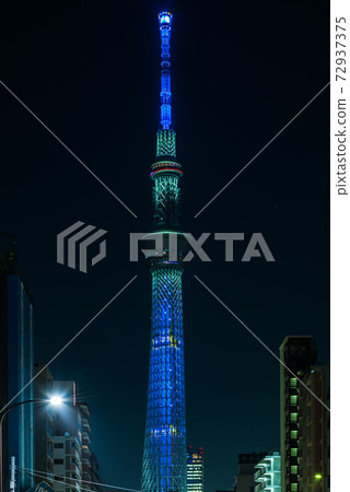 新世紀福音戰士圖像照明東京天空樹 新世紀福音戰士圖像照明東京天空樹 72937375