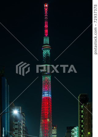 新世紀福音戰士圖像照明東京天空樹 新世紀福音戰士圖像照明東京天空樹 72937378
