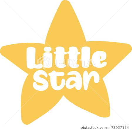 Little star on the white background. Vector illustration 72937524