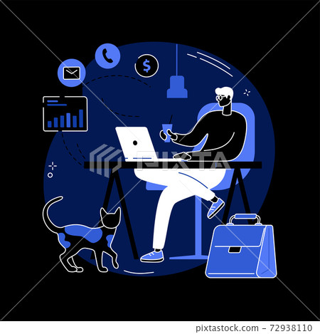 Work home office abstract concept vector... - Stock Illustration ...