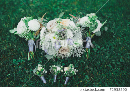 Wonderful luxury wedding bouquet of different flowers Wonderful luxury wedding bouquet of different flowers 72938290