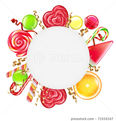 Candies Round Frame 72938387