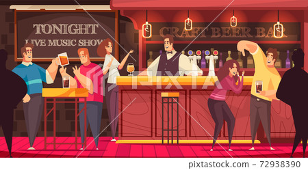 Bar Live Music Illustration - Stock Illustration [72938390] - PIXTA