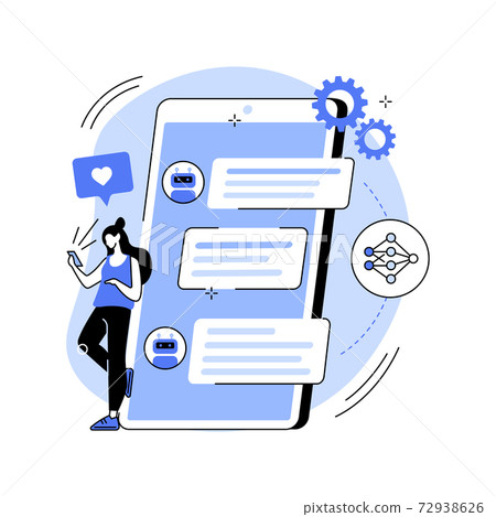 Chatbot self learning abstract concept vector illustration. 72938626