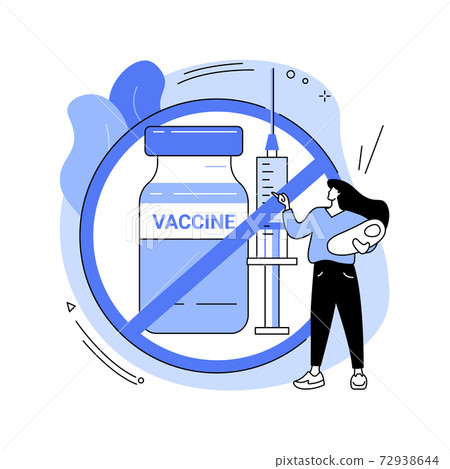 Refusal of vaccination abstract concept vector illustration. 72938644