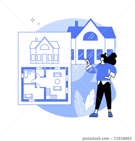 Real estate floor plan abstract concept vector illustration. Real estate floor plan abstract concept vector illustration. 72938663