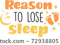 Reason to lose sleep on the white background. Vector illustration 72938805