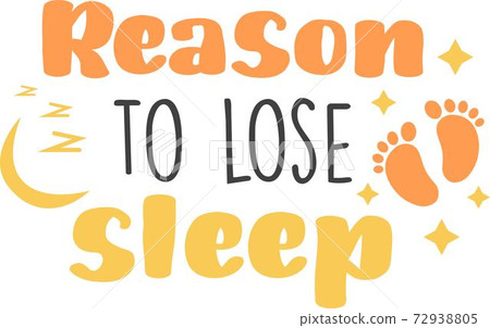 Reason to lose sleep on the white background. Vector illustration 72938805