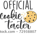 Official cookie taster on the white background. Vector illustration 72938807