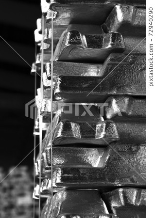 aluminum ingots as background 72940290
