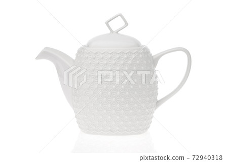 White teapot isolated on white background. White teapot isolated on white background. 72940318
