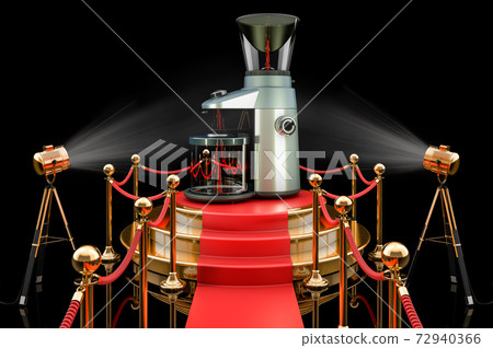 Podium with coffee grinder. 3D rendering Podium with coffee grinder. 3D rendering 72940366