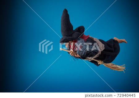 Befana arrives with flying witch. Epiphany day tradition. Befana arrives with flying witch. Epiphany day tradition. 72940445