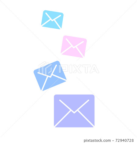 Colored icon envelopes fly, vector illustration 72940728